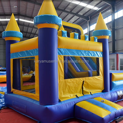 Bouncer gonflable pour enfants de couleur personnalisée avec souffleur et glissement de qualité commerciale