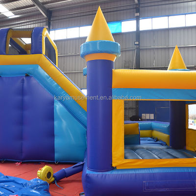 Bouncer gonflable pour enfants de couleur personnalisée avec souffleur et glissement de qualité commerciale