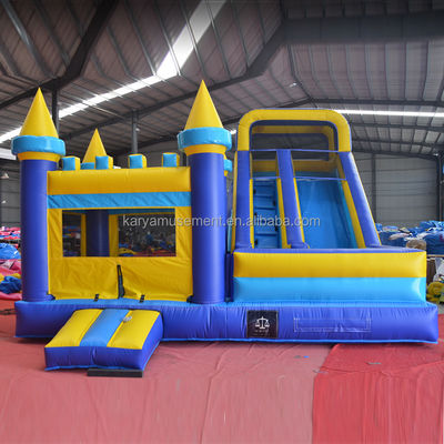 Bouncer gonflable pour enfants de couleur personnalisée avec souffleur et glissement de qualité commerciale