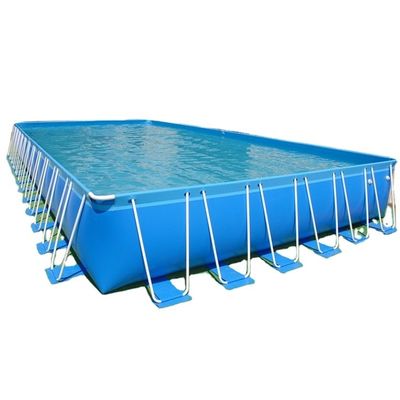 Piscine à cadre mental rectangulaire avec logo d'impression numérique 0.9 mm Matériau en PVC