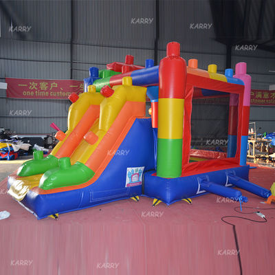 Personnaliser accepté MiNi Bounce House Bloc de bâtiment Château gonflable avec glissement