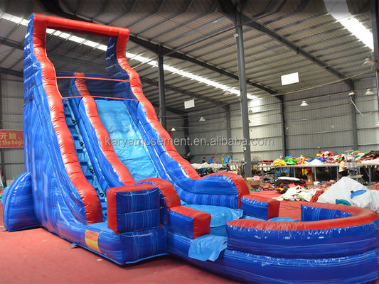 Jouets aquatiques gonflables commerciaux 9x3m ou parc aquatique de taille personnalisée avec piscine et toboggans