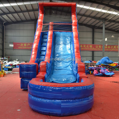 Jouets aquatiques gonflables commerciaux 9x3m ou parc aquatique de taille personnalisée avec piscine et toboggans