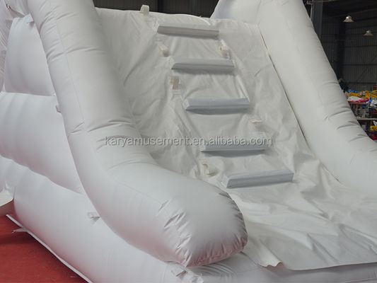 Glissière gonflable à château combinée à gaz Glissière blanche avec souffleur C/E ou U/L Standard