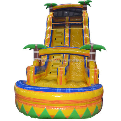 Certificat de couleur personnalisé CE/EN71/EN14960 toboggan gonflable avec piscine