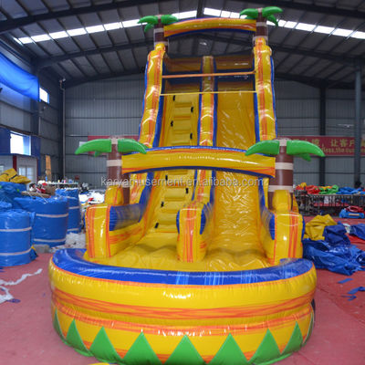 Certificat de couleur personnalisé CE/EN71/EN14960 toboggan gonflable avec piscine