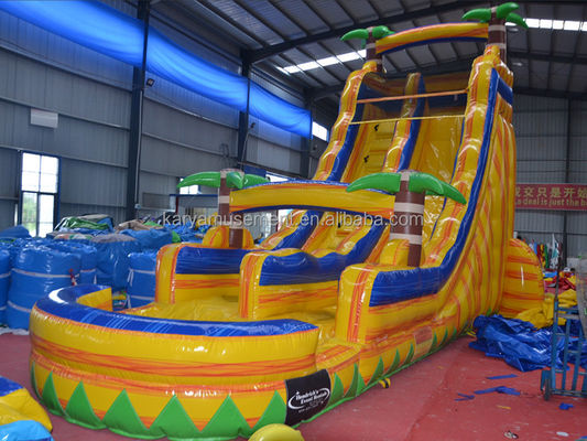 Certificat de couleur personnalisé CE/EN71/EN14960 toboggan gonflable avec piscine
