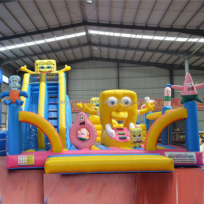 Trampoline gonflable pour enfants avec certification CE/EN71/EN14960 et château Bob éponge