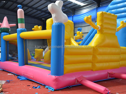 Trampoline gonflable pour enfants avec certification CE/EN71/EN14960 et château Bob éponge