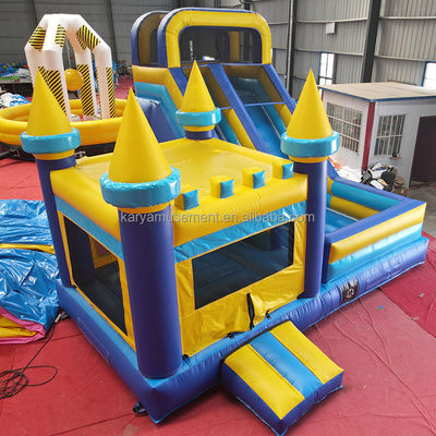 Personnaliser Accepté PVC Vinyle Tarpaulin Château gonflable avec piscine et toboggan