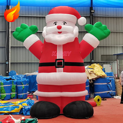 Fête de Noël chaude de 4 mètres de hauteur, le Père Noël gonflable géant avec des caractéristiques portables