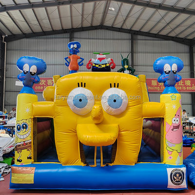 Couleur personnalisée gonflable SpongeBob Parc thème château gonflable pour adultes fête de la ville amusante