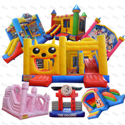 Château gonflable rose rebondissant pour les enfants Jeux pour tout-petits Combo Slide