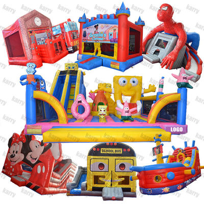 Commercial Grade PVC Petit enfant maison gonflable de rebond arrière Jumping château combo de glissement
