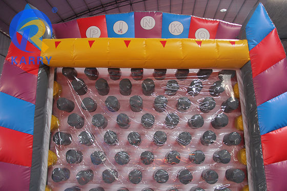 Logo personnalisé imprimé jeu de carnaval gonflable Plinko avec matériel de PVC de mer personnalisé