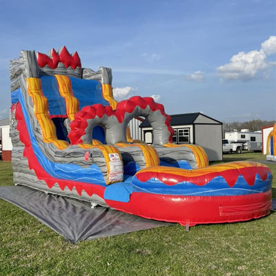 Expédition aérienne Glissière à thème gonflable avec piscine et arc