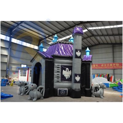 EN14960 Arche de crâne d'Halloween gonflable certifiée décoration personnalisée de maison hantée