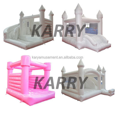 Hot Populaire Petit Blanc Bounce Maison avec glisser-déposer et piscine à billes Pit Personnaliser Accepté