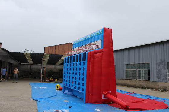 PVC Tarpaulin Connect 4 Jeu de basket-ball gonflable pour le plaisir de carnaval interactif