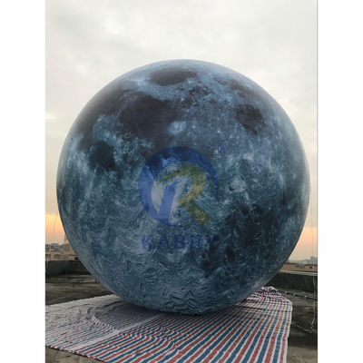 Impression numérique modèle de lune gonflable avec lumière LED pour les événements