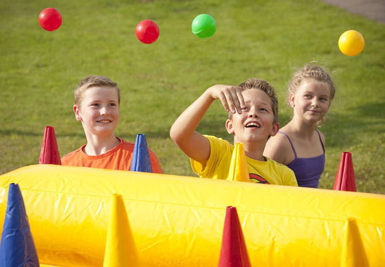 Jeu de course de ballon gonflable en PVC commercial portable pour un carnaval interactif drôle