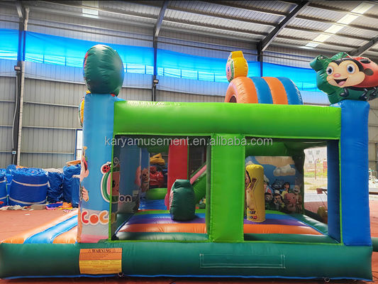 CE/EN71/EN14960 Certifié Cocomelon Theme Kids Party Trampoline Bouncer avec glissement