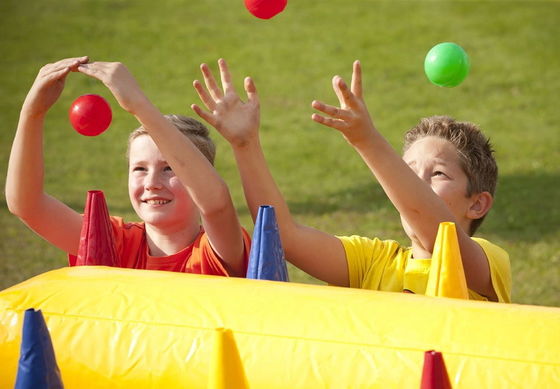 Jeu de course de ballon gonflable en PVC commercial portable pour un carnaval interactif drôle