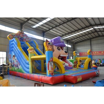 Portable jaune gonflable château toboggan parcs aquatiques videurs pour le saut de divertissement