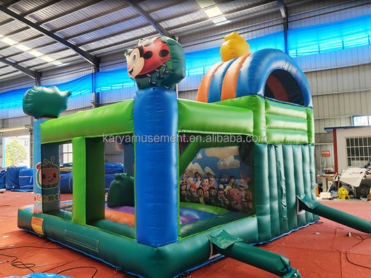 CE/EN71/EN14960 Certifié Cocomelon Theme Kids Party Trampoline Bouncer avec glissement