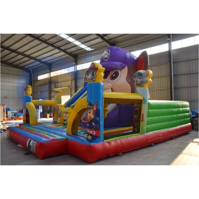 Portable jaune gonflable château toboggan parcs aquatiques videurs pour le saut de divertissement