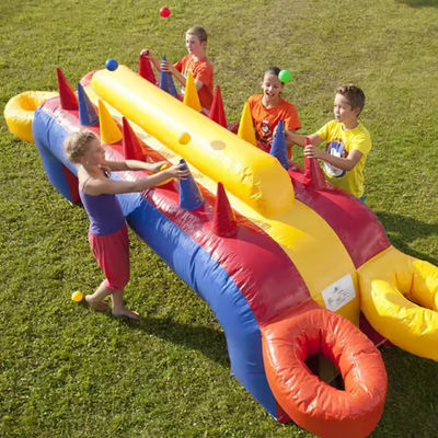 Jeu de course de ballon gonflable en PVC commercial portable pour un carnaval interactif drôle