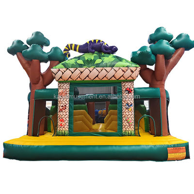 Fête pour enfants Maison gonflable extérieure avec glissière Expédition maritime / aérienne / express