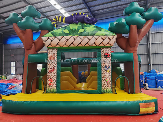 Fête pour enfants Maison gonflable extérieure avec glissière Expédition maritime / aérienne / express