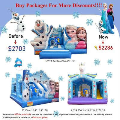 0.55mm PVC Vinyl Tarpaulin gonflable Combo Château toboggan pour les enfants au parc d'attractions