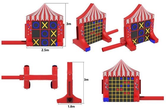Jeux sportifs interactifs portables Jeu de carnaval coloré Tic Tac Toe