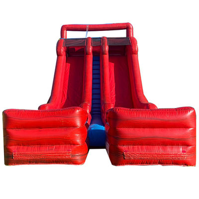 Glissière gonflable pour adultes avec 2 glissières et 2 piscines en PVC commercial