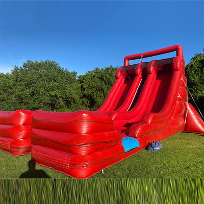 Glissière gonflable pour adultes avec 2 glissières et 2 piscines en PVC commercial