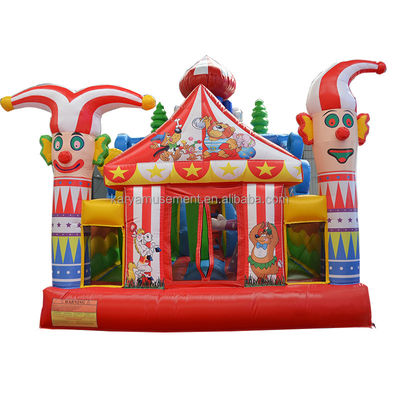 14 ans de plus Unisexe Dernière partie de cirque gonflable en PVC Château avec glisser-déposer
