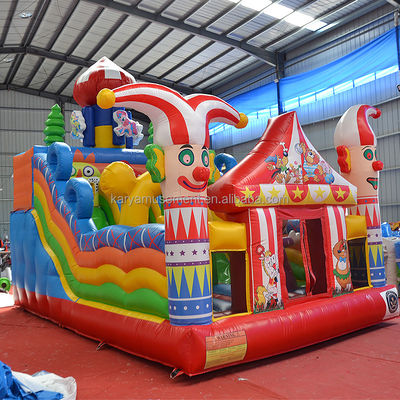 14 ans de plus Unisexe Dernière partie de cirque gonflable en PVC Château avec glisser-déposer