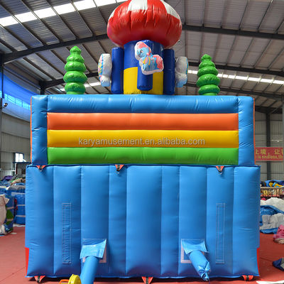 14 ans de plus Unisexe Dernière partie de cirque gonflable en PVC Château avec glisser-déposer