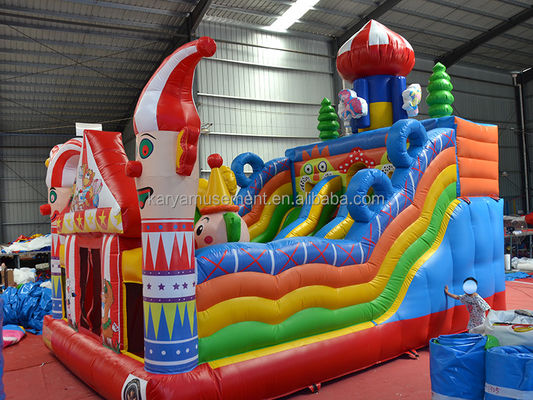 14 ans de plus Unisexe Dernière partie de cirque gonflable en PVC Château avec glisser-déposer
