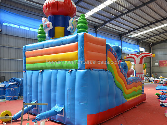 14 ans de plus Unisexe Dernière partie de cirque gonflable en PVC Château avec glisser-déposer