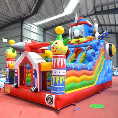 Trampoline personnalisée petite taille gonflable mécanique Ares Fun City Bouncer Combo Slide