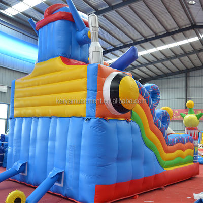 Trampoline personnalisée petite taille gonflable mécanique Ares Fun City Bouncer Combo Slide