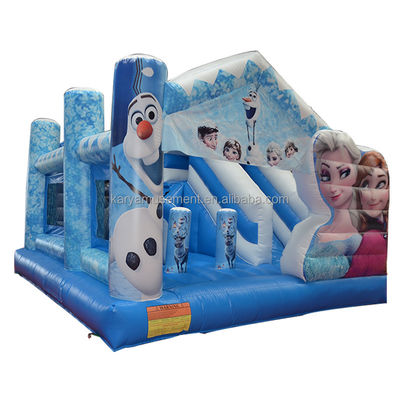 Partie pour enfants sur mesure Trampoline gonflable Princesse Elsa Château Combo Saut à la glissière