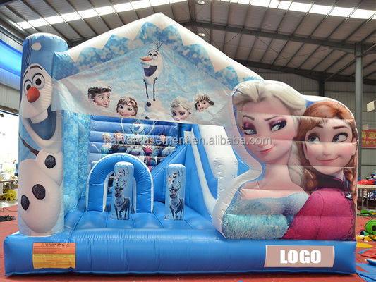 Partie pour enfants sur mesure Trampoline gonflable Princesse Elsa Château Combo Saut à la glissière