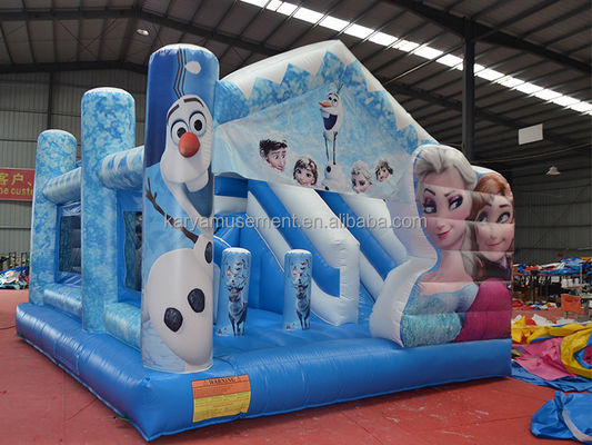 Partie pour enfants sur mesure Trampoline gonflable Princesse Elsa Château Combo Saut à la glissière