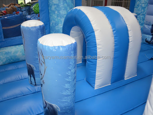 Partie pour enfants sur mesure Trampoline gonflable Princesse Elsa Château Combo Saut à la glissière