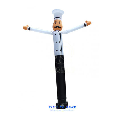 6m Chef gonflable Sky Dancing Air Tube Danseur homme agitant modèle pour la publicité extérieure