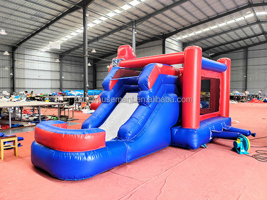 CE/EN71/EN14960 Certifiée pour enfants Château Spiderman gonflable Saltoir à rebond avec glissement